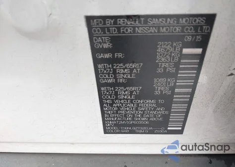 2016 Nissan Rogue Sv из США, поврежденный, VIN KNMAT2MV1GP603506